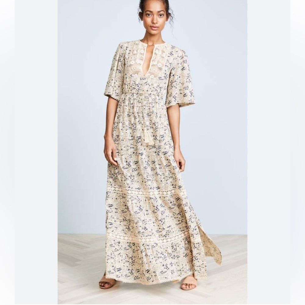Cleobella Damai Beige Floral Maxi Dress‎